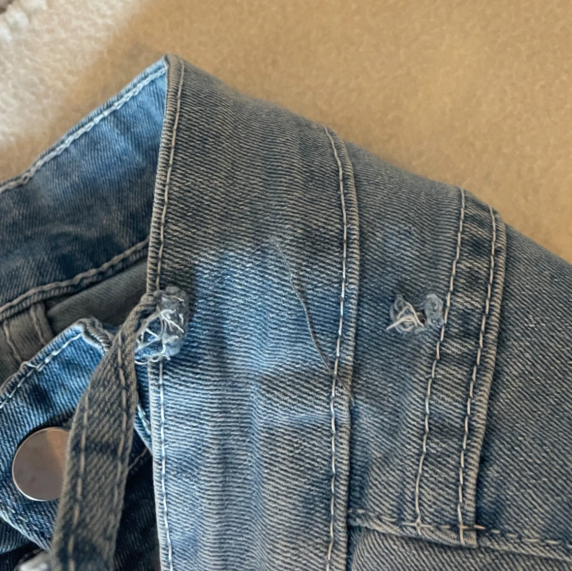 Blå bootcut jeans - 3