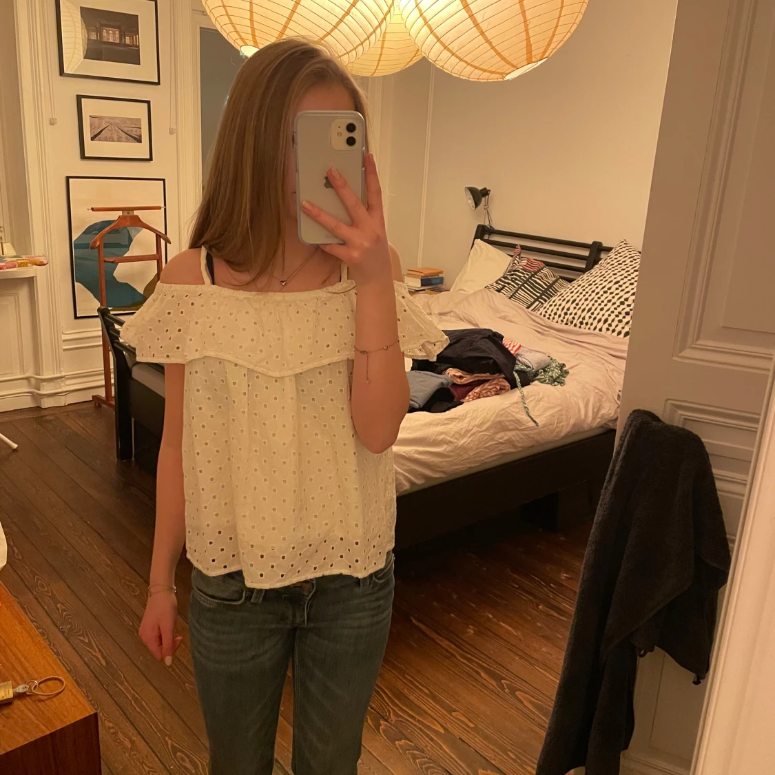 Vit offshoulder toppđâ€ïž