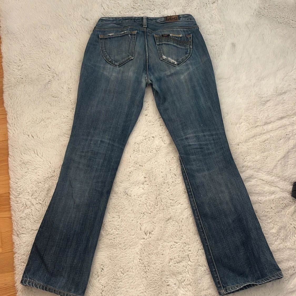 Blå bootcut jeans - 3