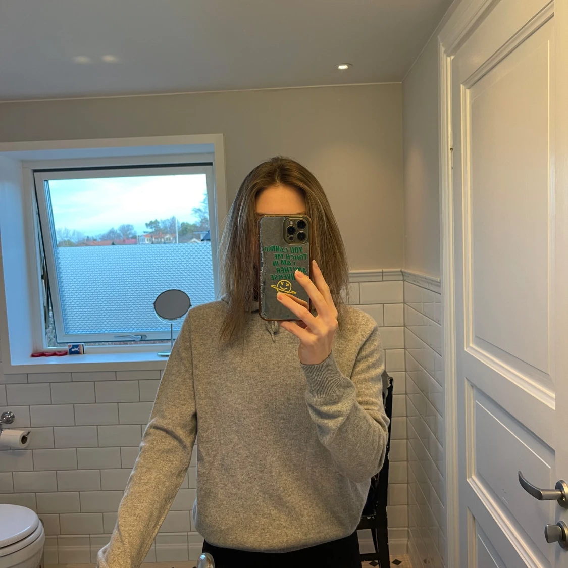 Soft Goat grå hoodie i kashmir - 90