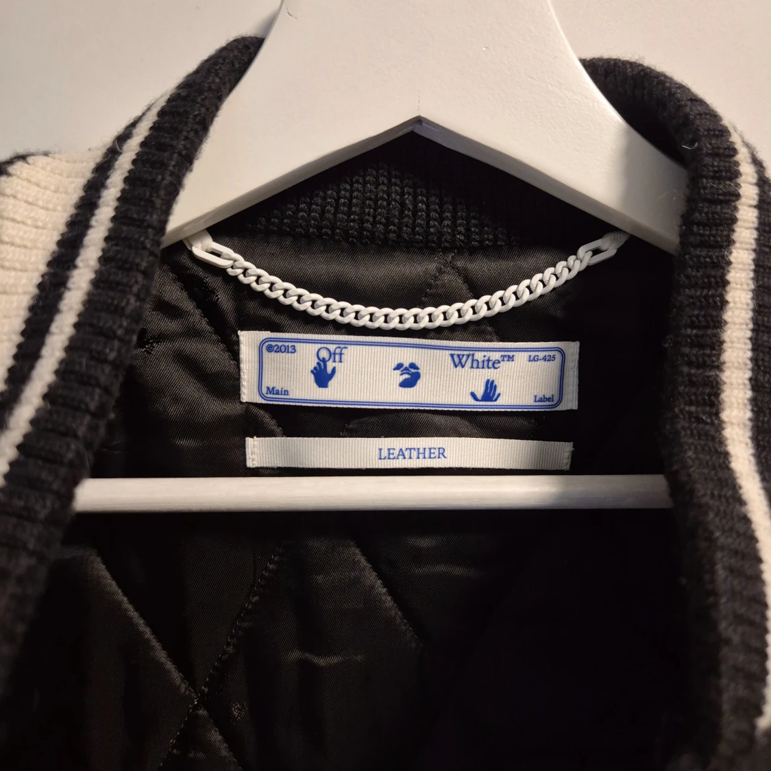 Off-White varsity jacket black orange  - 91