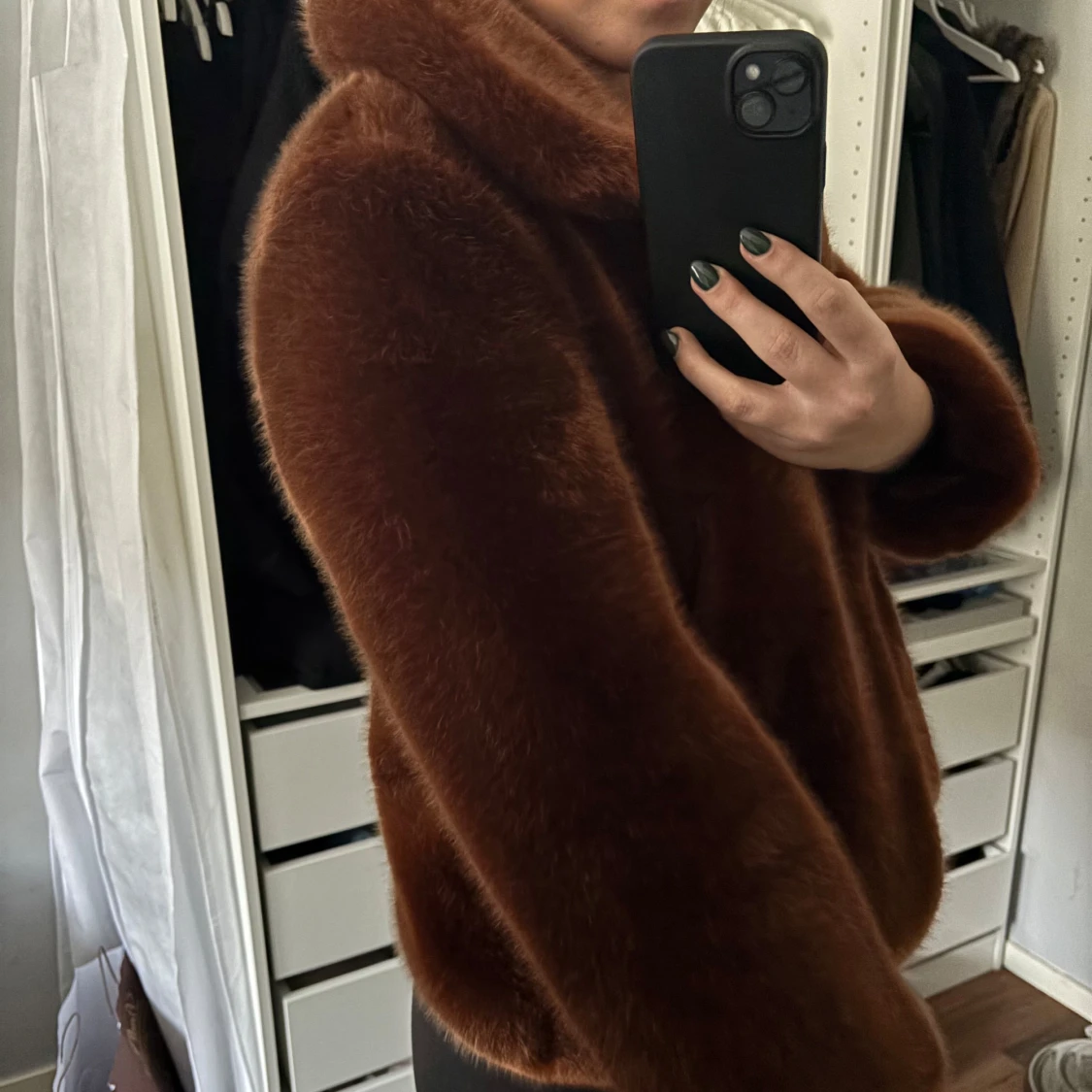 Brun pälsjacka - 91