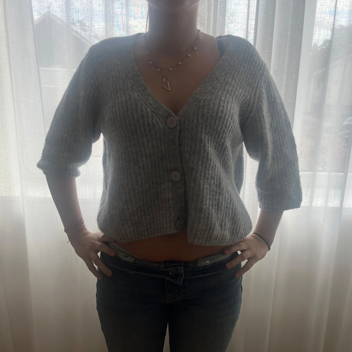 Kortärmad kofta från Lindex🩶 - 91