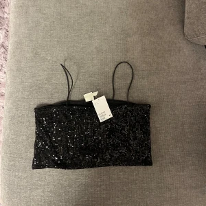 Glittertopp - Säljer denna fina glittertopp från hm i stl M, den är helt ny med lapp på💕 perfekt till nyår eller andra festtillfällen💕