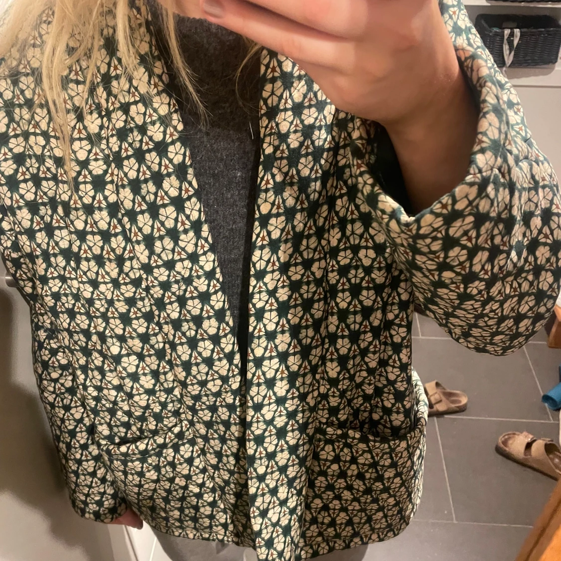 Mönstrad quiltad jacka - 91