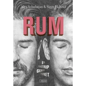 Rum : en roadtrip genom psyket (inbunden) - EN ATLAS FÖR VILSNA SJÄLAR Alex Schulman och Sigge Eklund har intensivt pratat med varandra i sin populära podcast under fem års tid, och trodde själva att det mesta dem emellan var sagt. Men allt ändrades när de tog sig an en lekfull utmaning att rita sina psyken i form av världskartor. När de jämförde sina kartor upptäckte de att där fanns platser de aldrig tidigare hade utforskat, både hos varandra och hos sig själva. De fortsatte att avtäcka sina inre världar, dörrar öppnades till rum som fram till dess varit stängda. Det som började som en lek resulterade till slut i denna bok. Man skulle kunna kalla det ett försök till en fullständig atlas över deras inre. Eller helt enkelt en inblick i Alex och Sigges galna värld. Oavsett vad väntar en hisnande resa genom skratt och sorg, nöd och lust, tid och rum. Den populärfilosofiska boken  TID blev årets mest sålda biografi 2015. Nu är Alex Schulman och Sigge Eklund tillbaka med  RUM. En fiktiv karta över två vilsna själars inre världsdelar är utgångspunkten i denna lika roliga som tankeväckande odyssé. Läsaren bjuds med på en resa till platser som Självhatsmarkerna, De förlorade möjligheternas ö , Sexualitetens delta och Kärlekssorgernas sjöar . Aldrig tidigare har Alex Schulman och Sigge Eklund visat sig så naket sårbara. Rädsla, svart humor och nostalgisk melankoli blandas i en bok som trots allt mynnar ut i en hoppfull jakt på mening, harmoni och frihet.Med vacker och underfundig formgivning presenteras författarnas inre och yttre resa. Tillsammans med illustratören Kajsa Eldstens kraftfulla och unika bilder är RUM en bok att återkomma till gång på gång.     Format Inbunden   Omfång 271 sidor   Språk Svenska   Förlag Bookmark Förlag   Utgivningsdatum 2017-09-28   Medverkande Sigge Eklund   Medverkande Kajsa Eldsten   Medverkande Pär Lindström   Medverkande Emelie Crispin Ekström   ISBN 9789188345578  