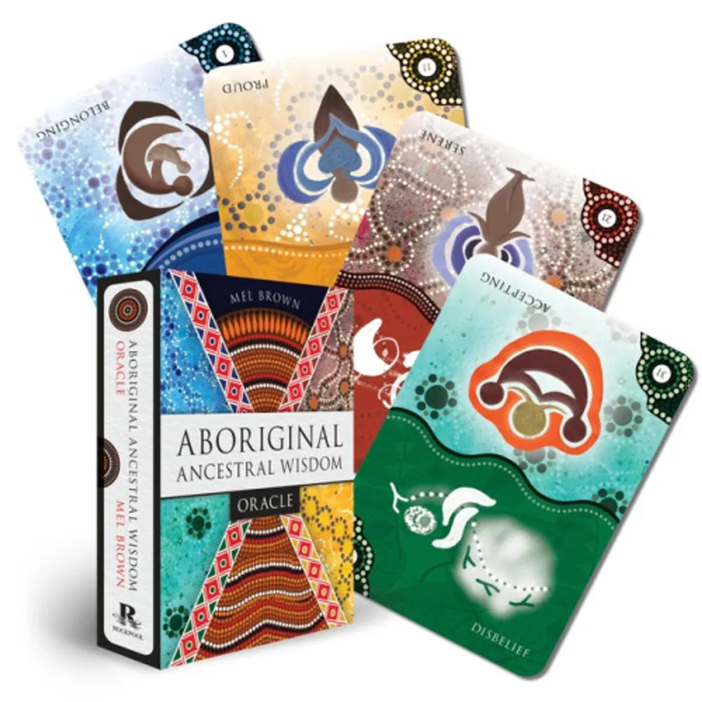 The Australian Aboriginal culture is the oldest living culture in the world. Mel Brown, a Ngunnawal woman, draws upon sacred spiritual knowledge from the Ancestors in this 36 card oracle deck.  Aboriginal Ancestral Wisdom Oracle has a unique method of exploring the same situation from various viewpoints, by including a light and dark message from the Ancestors on each card, all the while working between 4 different environments: Freshwater Wisdom represents our journey to seek clarity through the muddy waters and onto the clear fresh water downstream, where everything becomes more transparent.  Saltwater Wisdom represents our journey to the deepest depths of our wisdom and the closer we journey, the more evident our messages become.  Desert Wisdom represents our knowledge which is hidden in plain sight, yet if time is taken to explore the situation as a whole, answers become more apparent.  Rainforest Wisdom represents our ability to hide in the background while we assess our environment and ponder our next move. The light messages are confirmation that we are on the right path and offer words of wisdom and encouragement to continue on the journey, whereas the dark messages prompt us to consider things differently and explore other ways in which we could attain an alternative outcome.. Böcker.