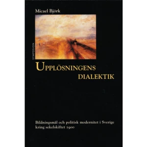 Upplösningens dialektik : bildningsmål och politisk modernitet i Sverige kr (inbunden) - Hur kan kulturella förhållanden samspela med eller motverka en osäker demokratisk utveckling? I Upplösningens dialektik söker sig Micael Björk tillbaka till det förra sekelskiftets debatter om bildning och politisk kultur för att få perspektiv på detta problemområde. Med ett fylligt historiskt material rekonstruerar författaren tv promoderna grundhållningar. Det handlar om en kamp mellan dem som anser att det nära förestående demokratiska genombrottet bör knytas till en relativistisk kultursyn och dem som menar att bildningen skall användas för att hindra den upplösningsprocess som detta politiska maktskifte kan anses representera. Det oroliga tidevarv och den kris för det moderna projektet som studeras påminner på många sätt om dagens osäkra situation.    Format Inbunden   Omfång 300 sidor   Språk Svenska   Förlag Brutus Östlings bokf Symposion   Utgivningsdatum 2002-02-01   ISBN 9789171395443  