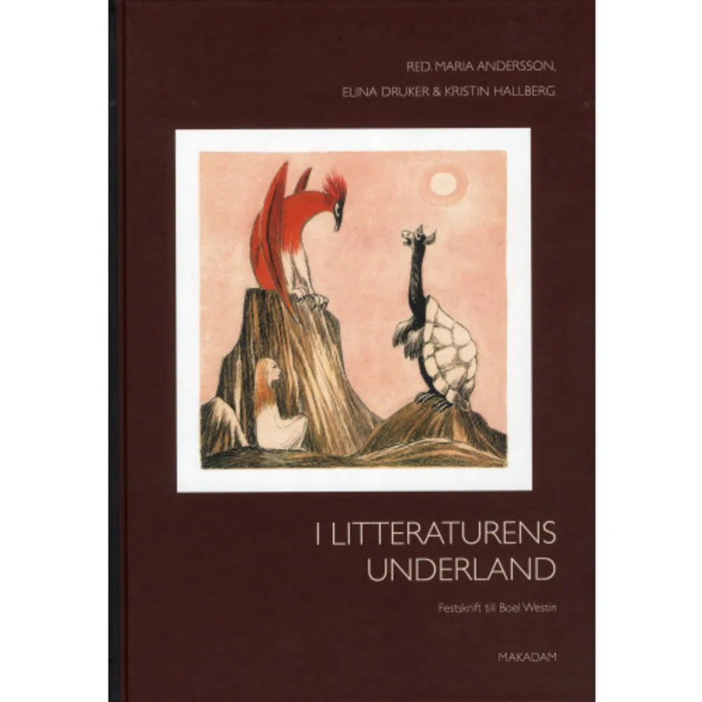 En förbjuden barnbok från 1700-talet, maskulinitet i moderna vampyrberättelser, August Strindbergs fabler och dansens formspråk i Tove Janssons muminromaner, det är några av de ämnen som I litteraturens underland behandlar.   I trettiosju texter, från litteraturvetenskapliga artiklar till personliga betraktelser, diskuteras barnlitteratur, saga och fabler, kulturmöten och genusstudier. Artiklarna uppvisar en historisk bredd, genom att uppmärksamma både äldre och nutida material, såväl som ett nordiskt perspektiv, via bidrag från Sverige, Norge, Danmark och Finland.   I litteraturens underland är en festskrift till Boel Westin, professor i litteraturvetenskap vid Stockholms universitet.    Format Inbunden   Omfång 452 sidor   Språk Svenska   Förlag Makadam förlag   Utgivningsdatum 2011-05-16   Medverkande Maria Andersson   Medverkande Elina Druker   Medverkande Kristin Hallberg   ISBN 9789170610936  . Böcker.