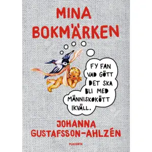 I Mina bokmärken får ett älskat format en ny form och mening. För Johanna Gustafsson-Ahlzéns bokmärken liknar inget annat du tidigare sett. Här möter vi vita brevduvor med inkassobrev, storkar som älskar människokött och änglar som trakasserar varandra sexuellt. Inget är tabu och inga ämnen för stora eller små: rasism, jämställdhet, trakasserier eller bara underbart förbjudna tankar får liv.    Format Klotband   Omfång 150 sidor   Språk Svenska   Förlag Placenta Förlag   Utgivningsdatum 2021-10-22   Medverkande K.J. Elton Enström   ISBN 9789198437980  