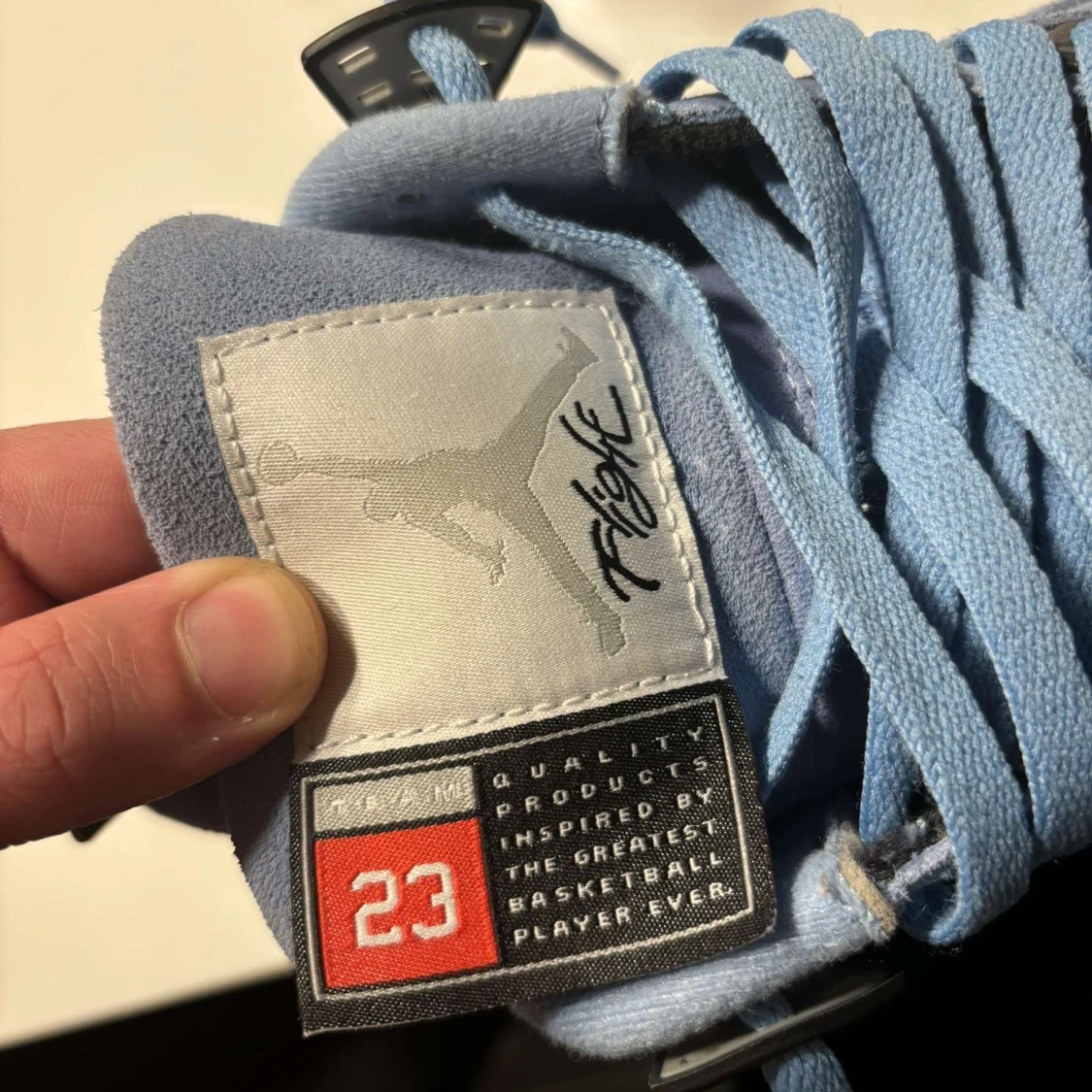 Nike Air Jordans i ljusblå mocka - 92