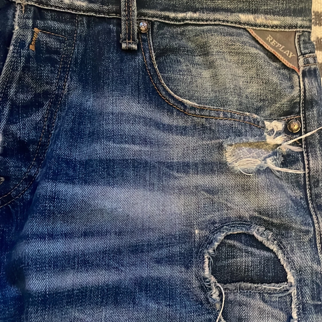 Blå jeansbyxor från Replay - 1