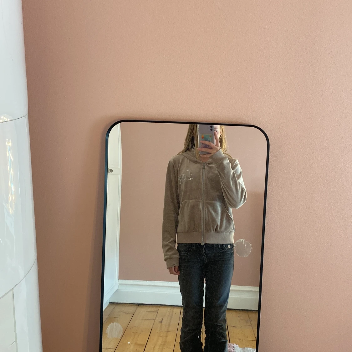 Len sammet tjocktröja från Lindex  - 92