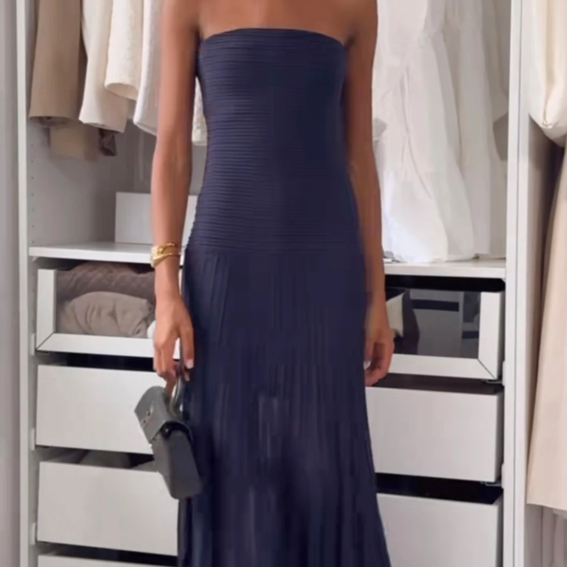 Mörkblå maxiklänning