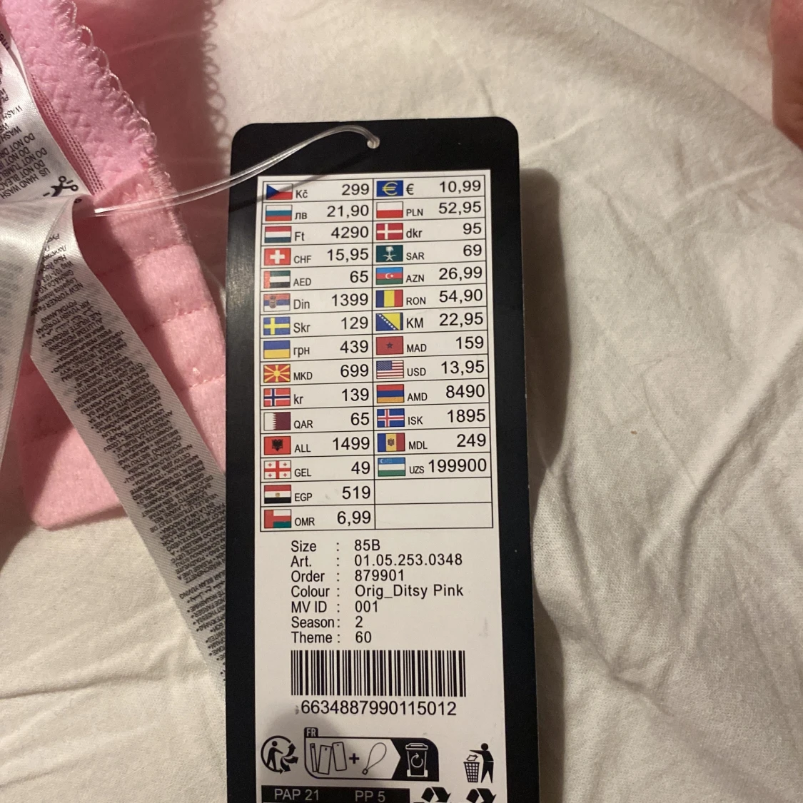 Rosa spets-bh med super push - 91