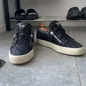 Säljer ett par fina skor från Giuseppe Zanotti, skorna är i fint skick. Perfekta för att ge din outfit lite extra bling! Passar perfekt för festliga tillfällen. Skriv om ni vill ha mer bilder, info mm!