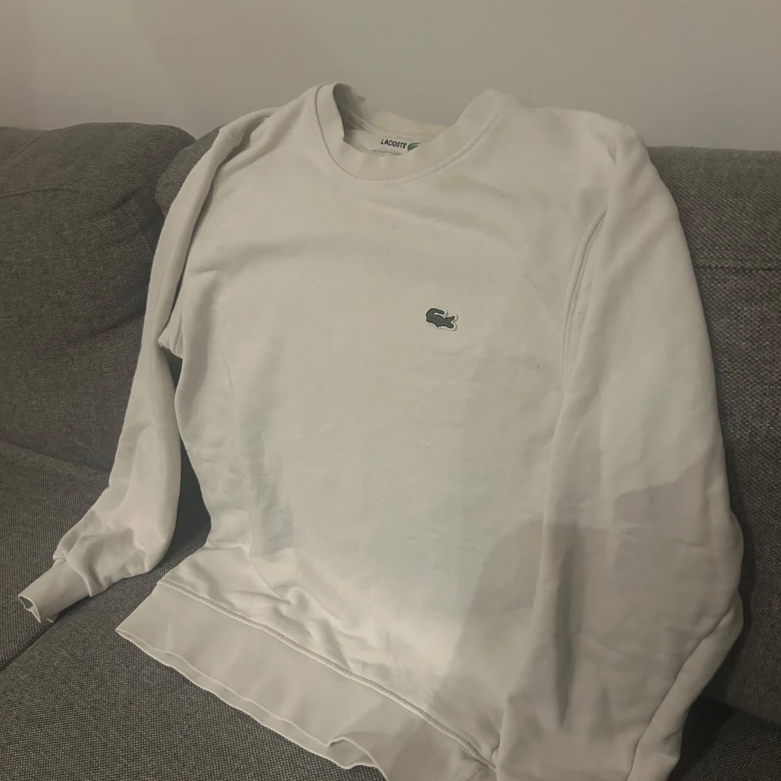 Vit sweatshirt från Lacoste