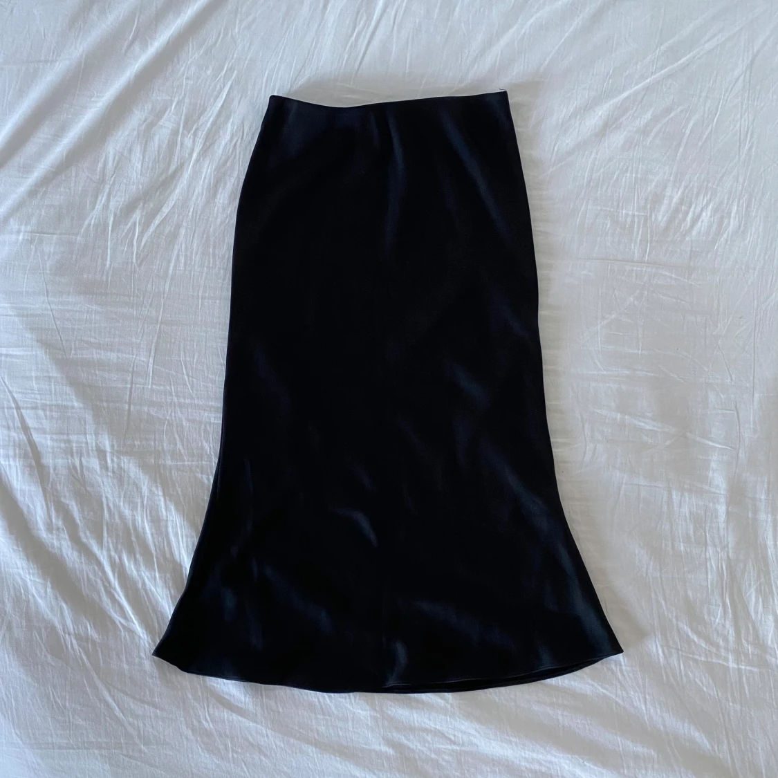 Vintage stil satin midi kjol  - 91