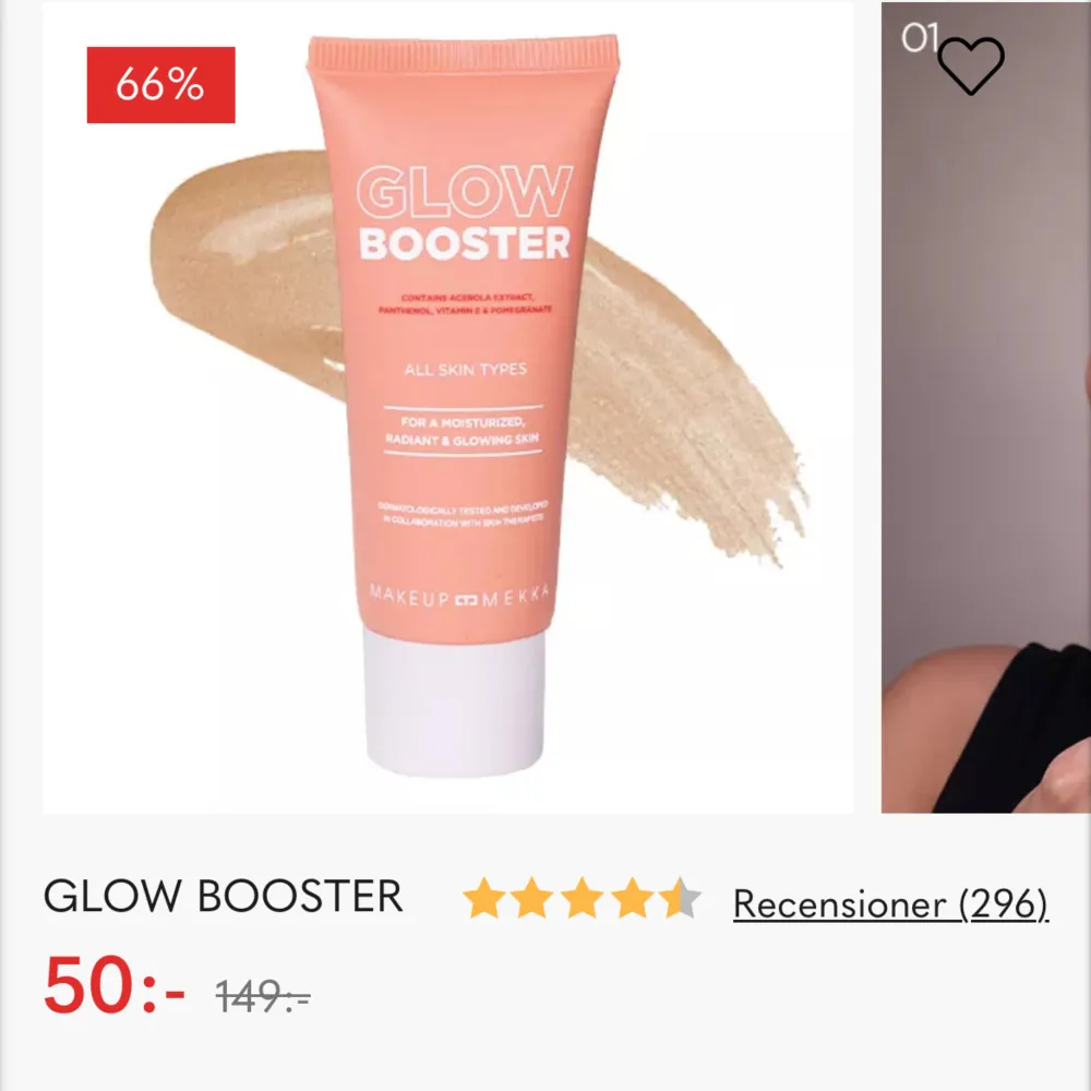 ”Glow booster” från makeupmekka, i färgen 01. Använd max 1 gång. . Skönhet.