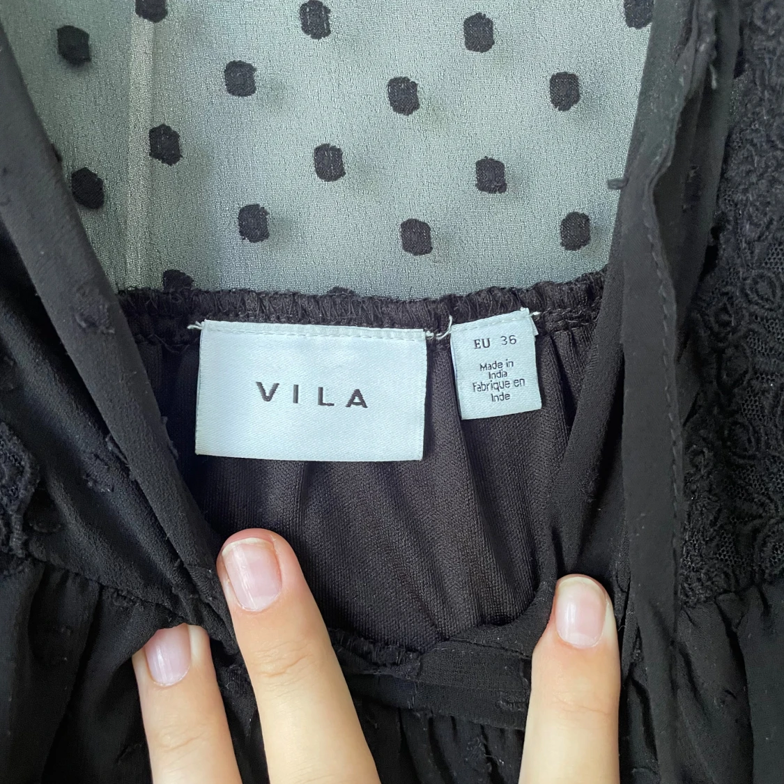 Svart tyll blus från Vila - 91