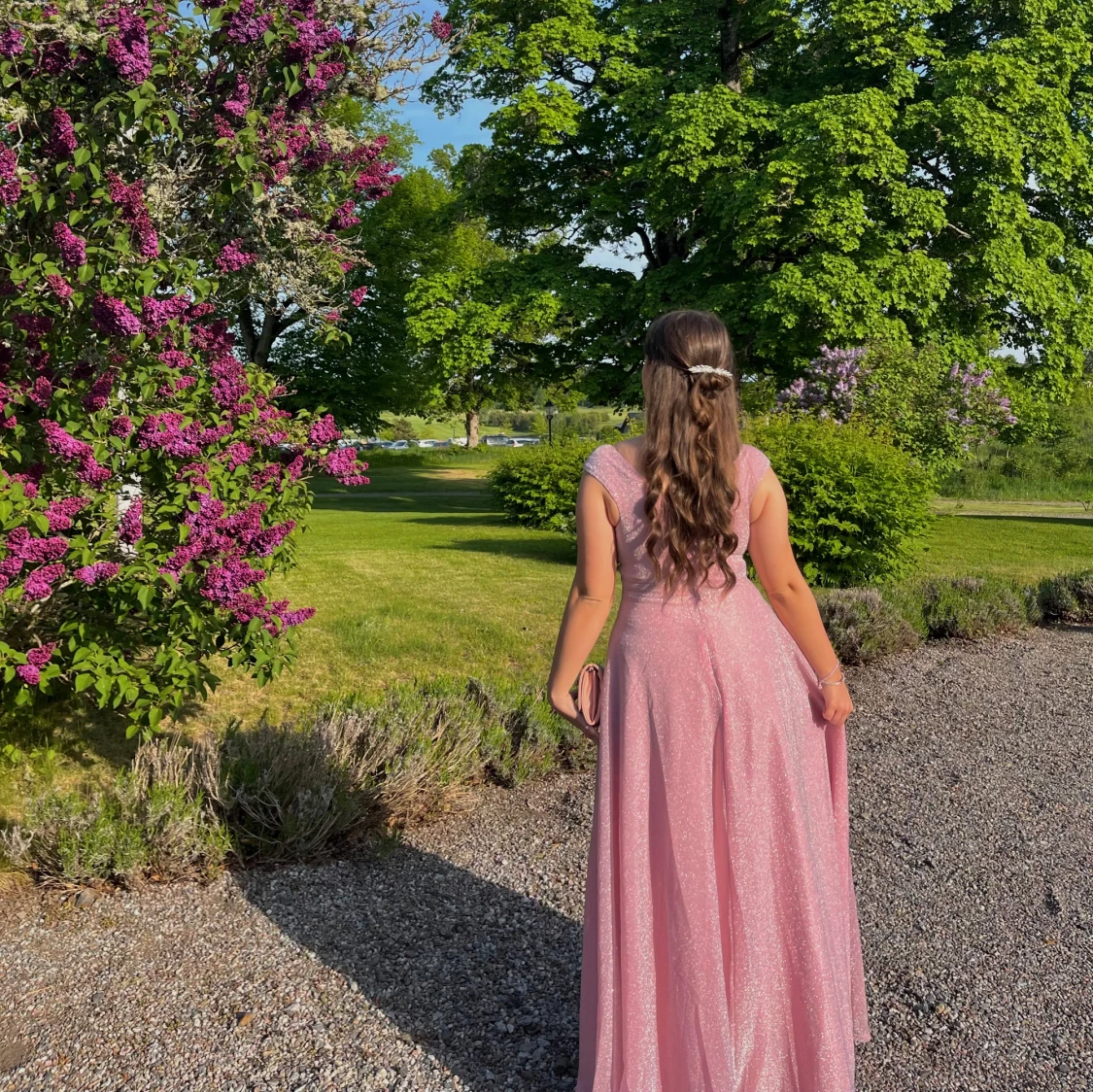 Balklänning rosa strl Xs - 90