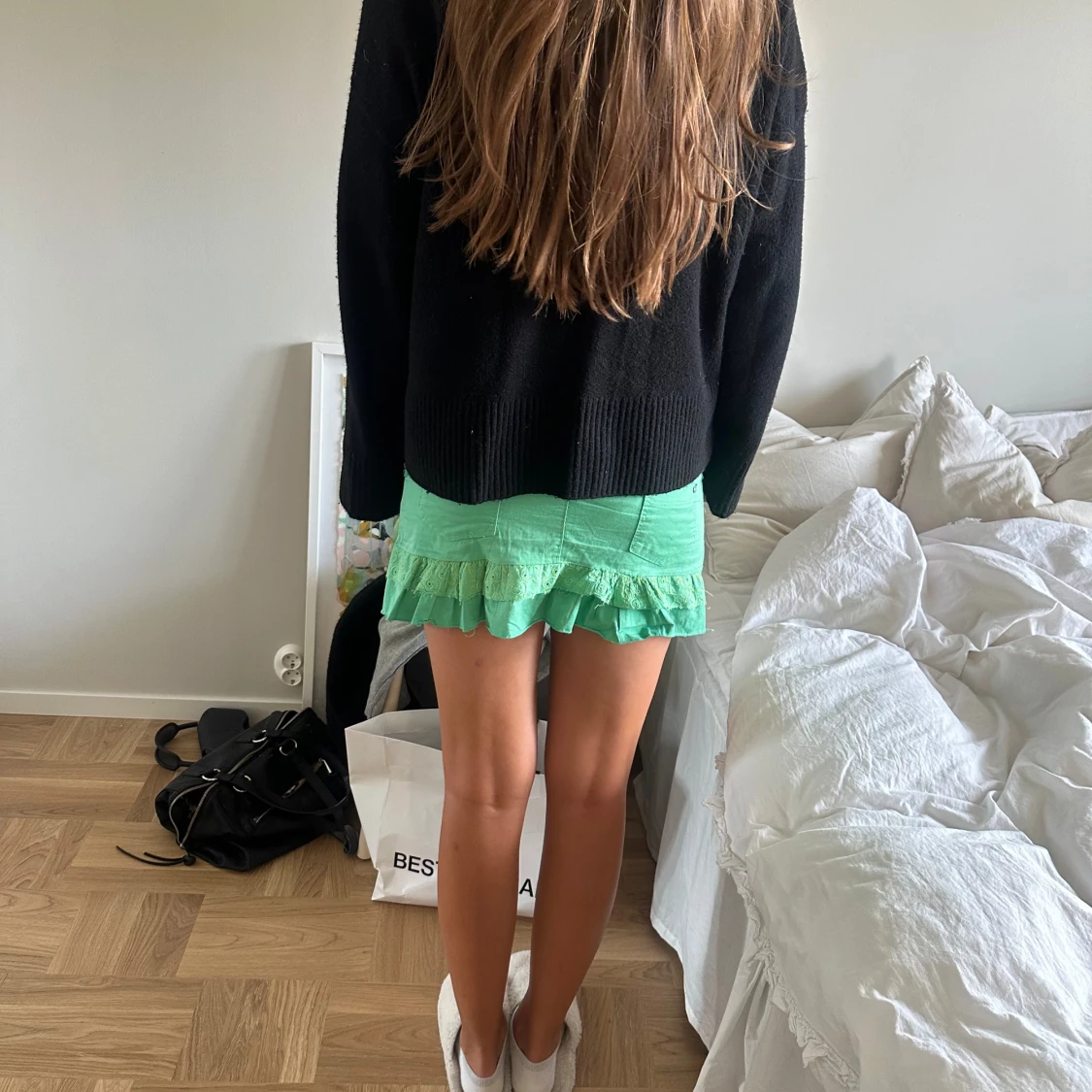 Kjol med snygga volanger - 91