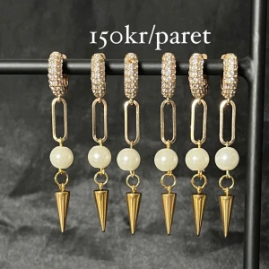 Örhängen guld  - Säljer dessa örhängen i guld! De är i materialet ädelmetall/koppar. Säljes för 150kr/paret😍
