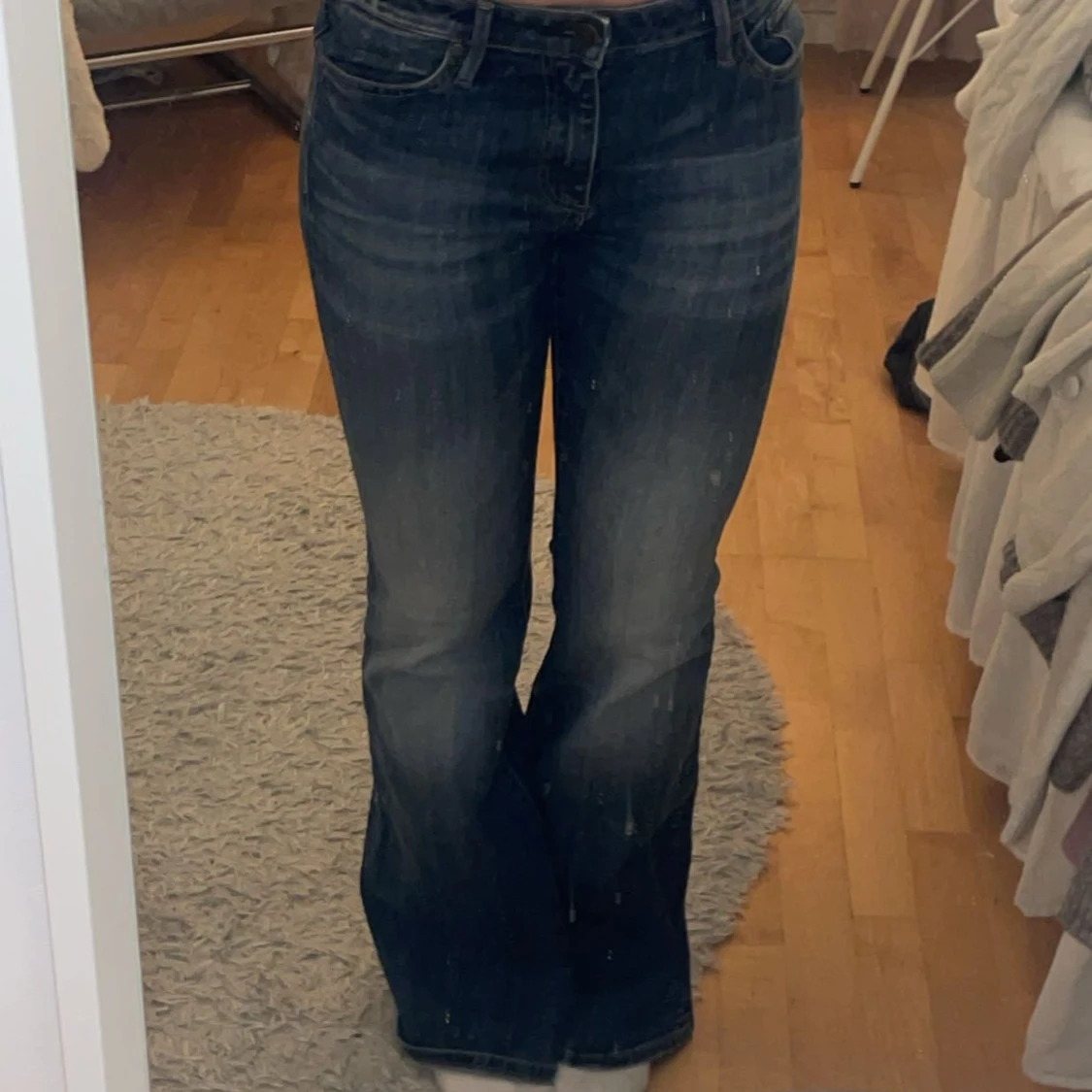 Blå bootcut jeans crocker - 90
