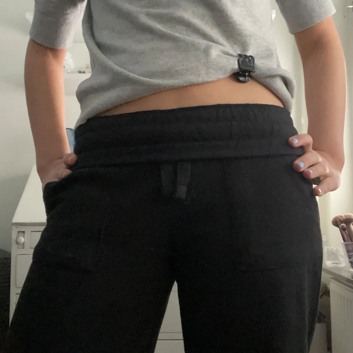 Svarta mjukisbyxor