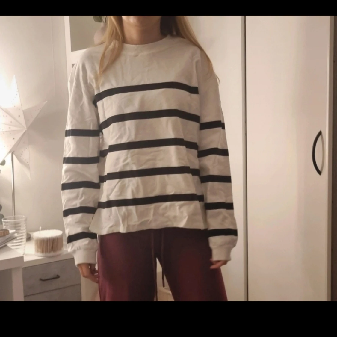 Randig långärmad tröja