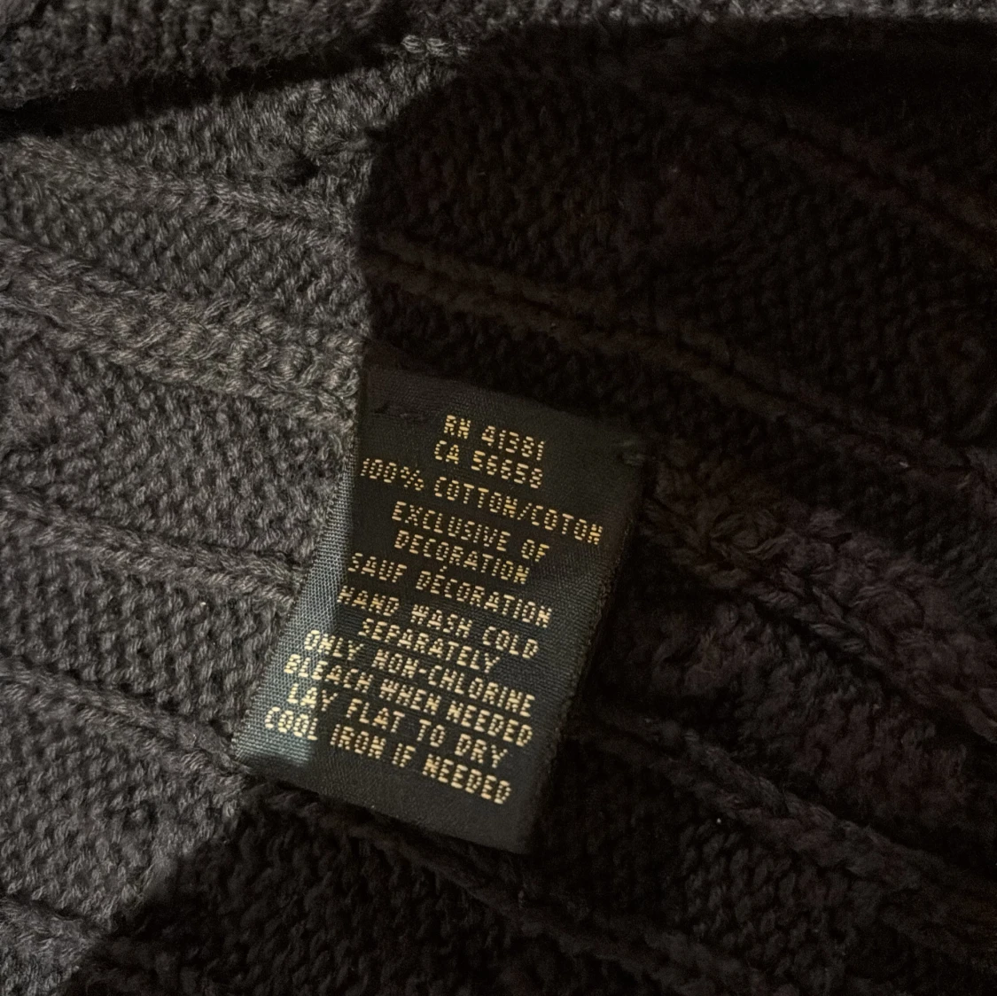 Blå stickad hoodie från Ralph Lauren - 2