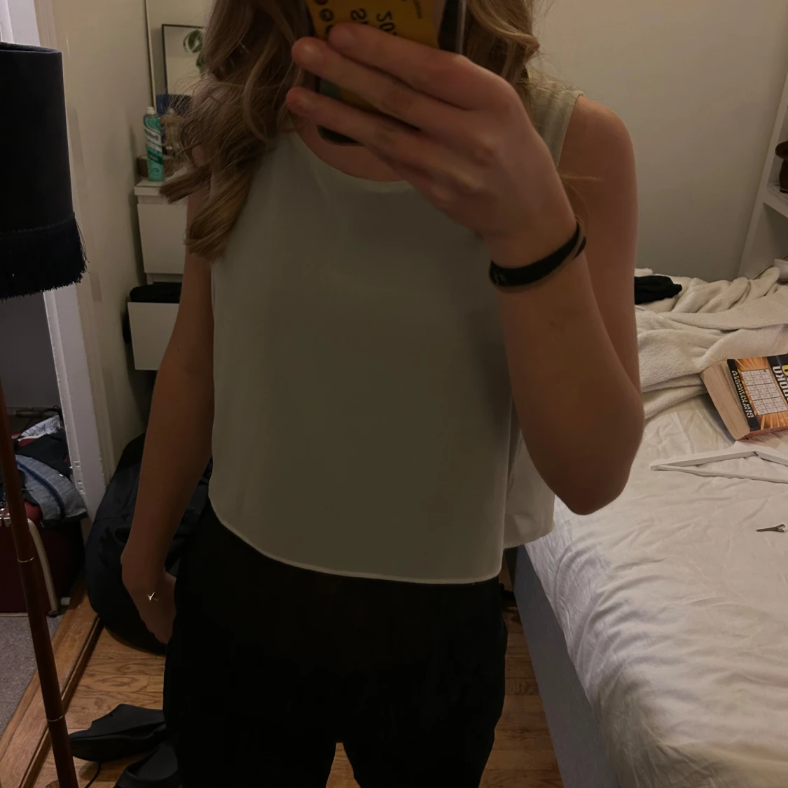 Vit ärmlös topp - 92