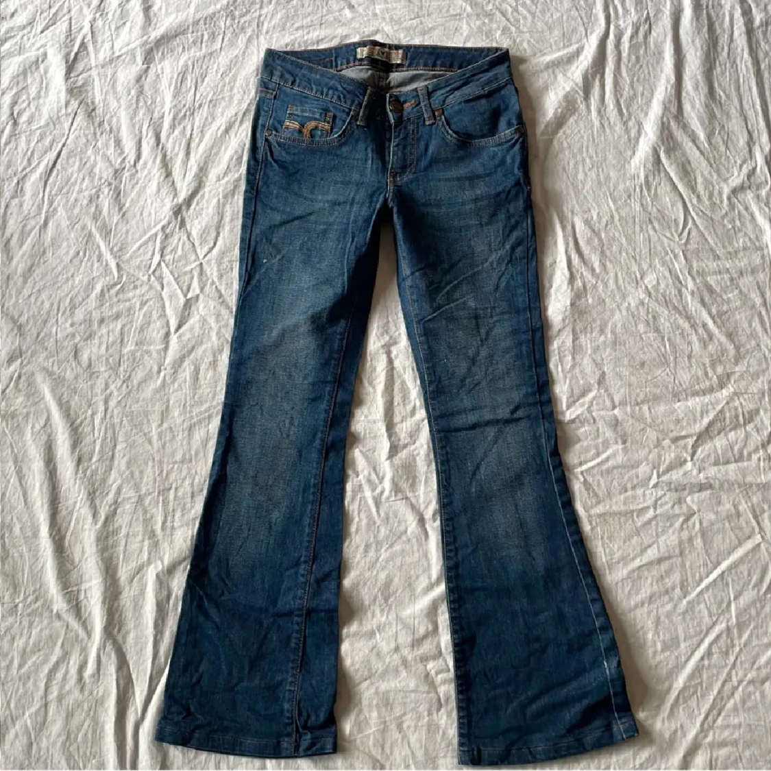 Blå bootcut jeans - 91