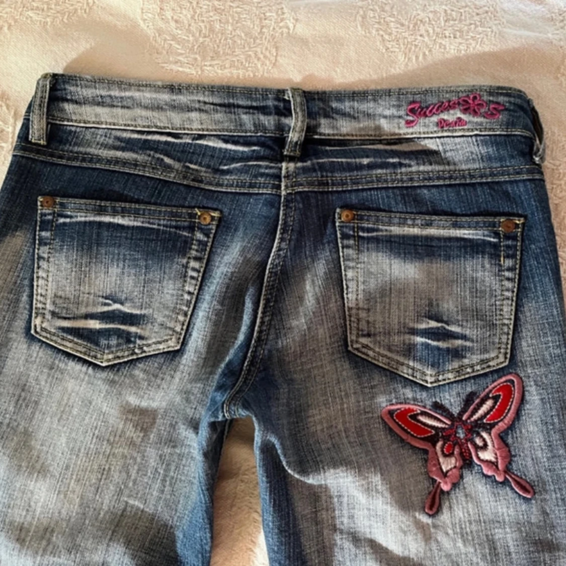 Lågmidjade bootcut jeans  - 92