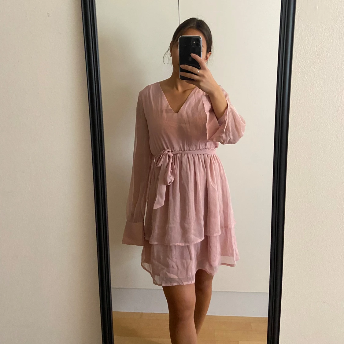 Rosa volangklänning