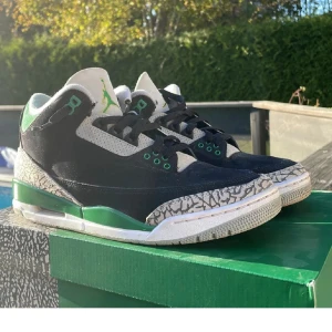 Jordan 3 Pine green  - Jordan 3 Pine green i stolrek 42. Skick 8/10. Helt äkta, kvitto finns med. Box finns med såklart. Byten tas emot.