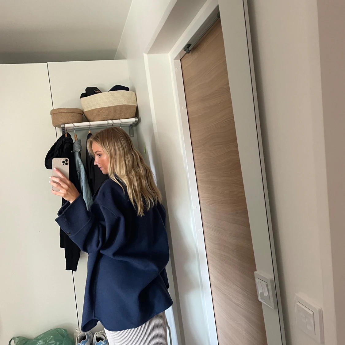 Marinblå kappa/höstjacka - 91