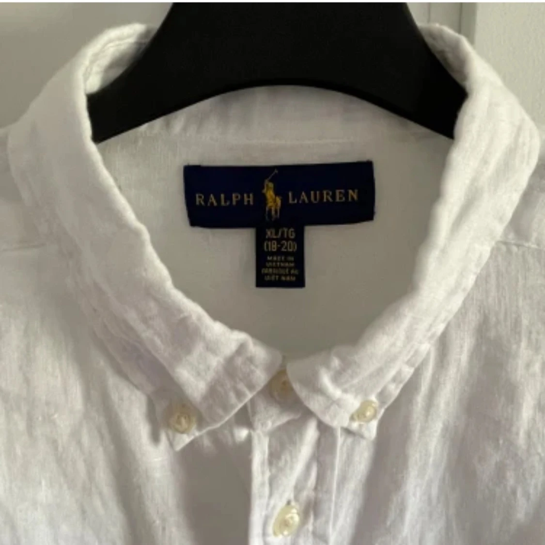 Vit linneskjorta från Ralph Lauren - 91