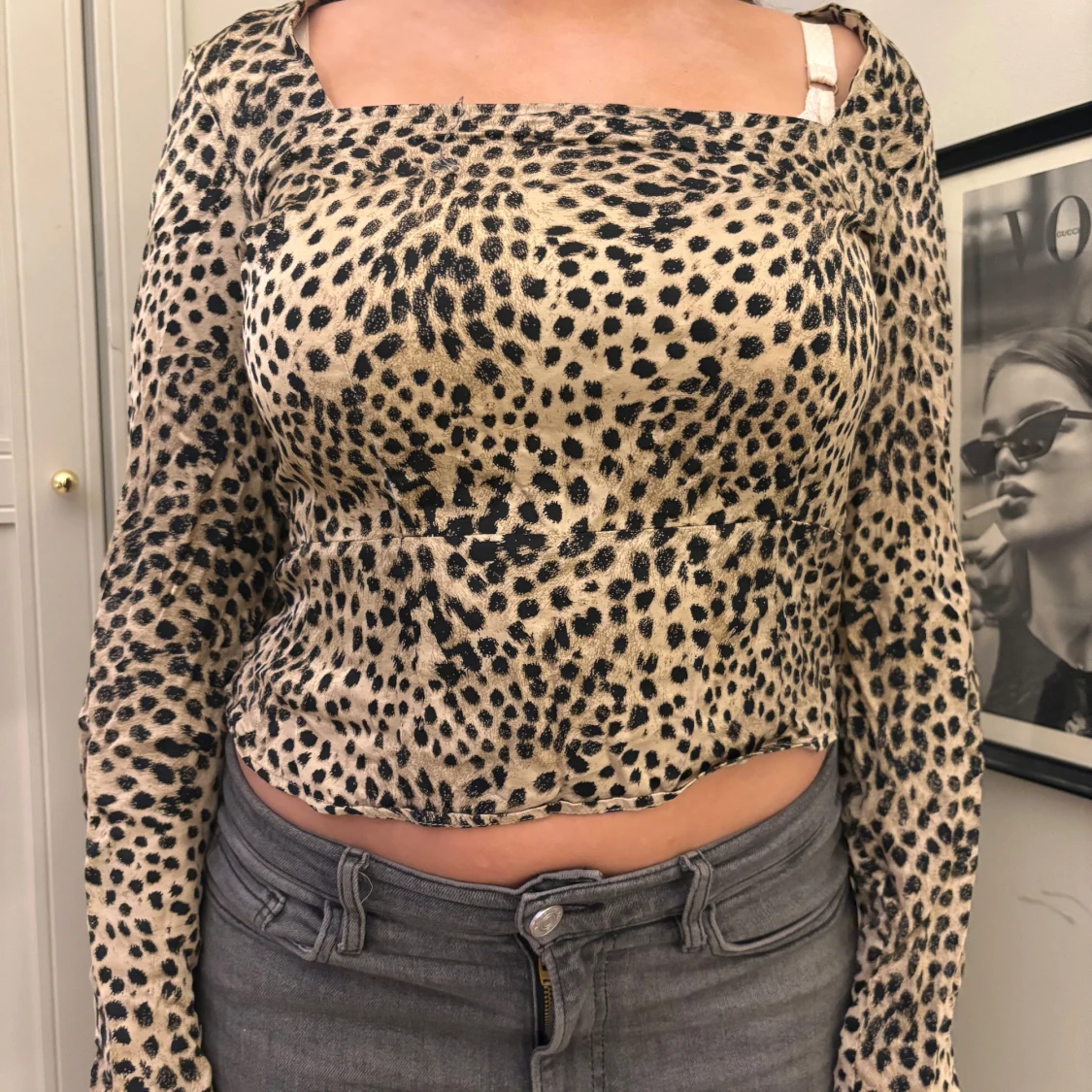 Leopardmönstrad topp - 90
