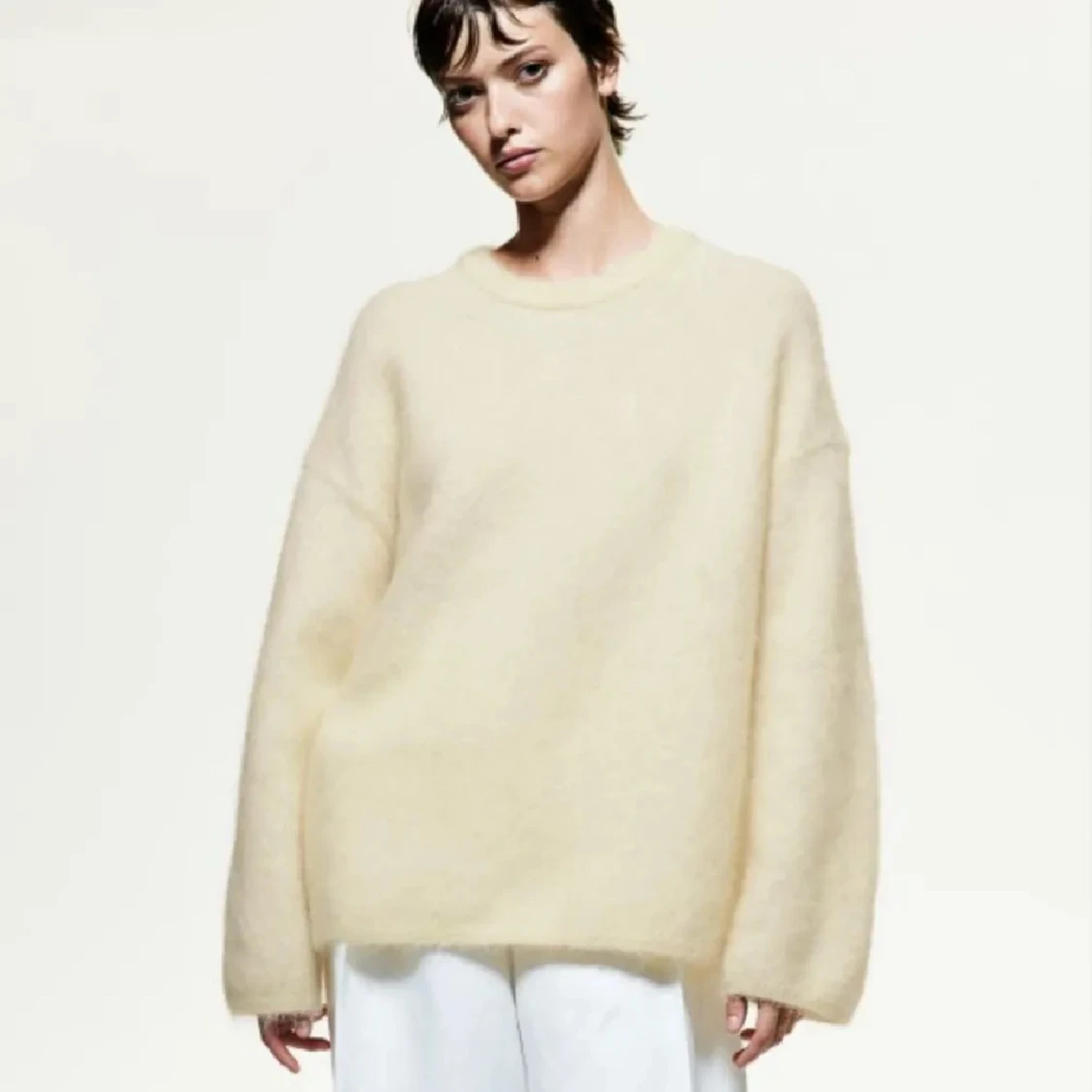 Stickad tröja mohair