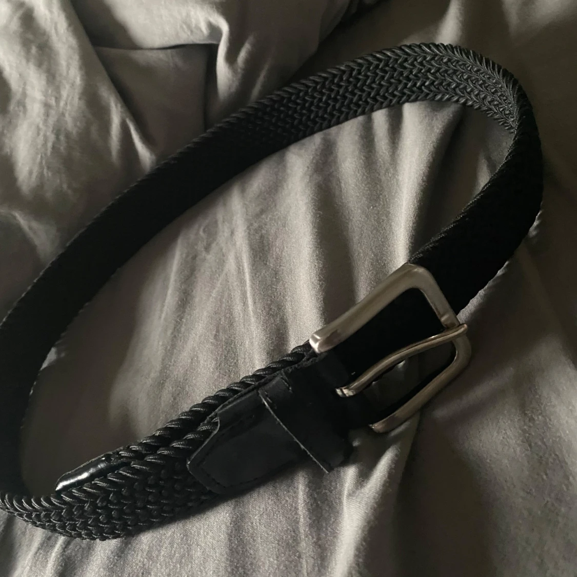 Svart flätat bälte - 93