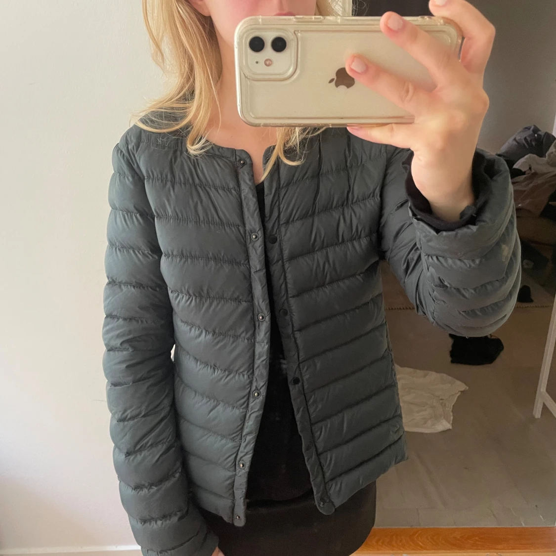 Mörkgrön dunjacka mango - 90