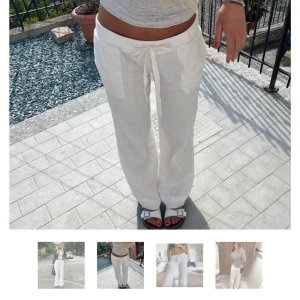 Lågmidjade linnebyxor💓 - Säljer helt nya Lågmidjade linnebyxor som aldrig använts!🩷 dom är bara testade en gång men inget annat🩷 Nypris är 999kr men de köptes för 500 på rabatt🩷 skriv för flera frågor🩷