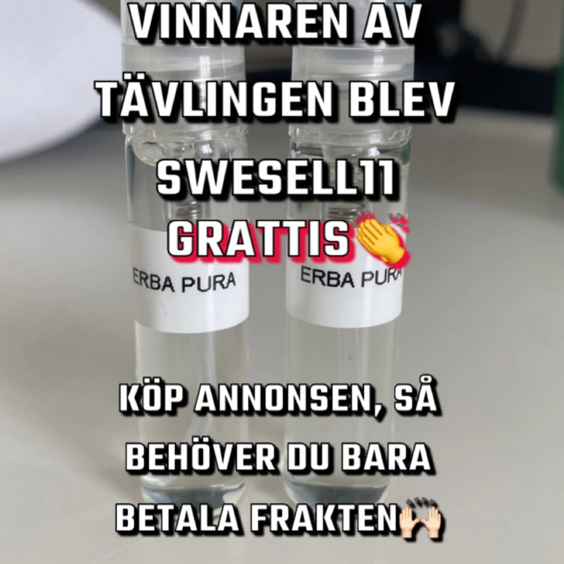 Givaway vinnare @SWESELL11