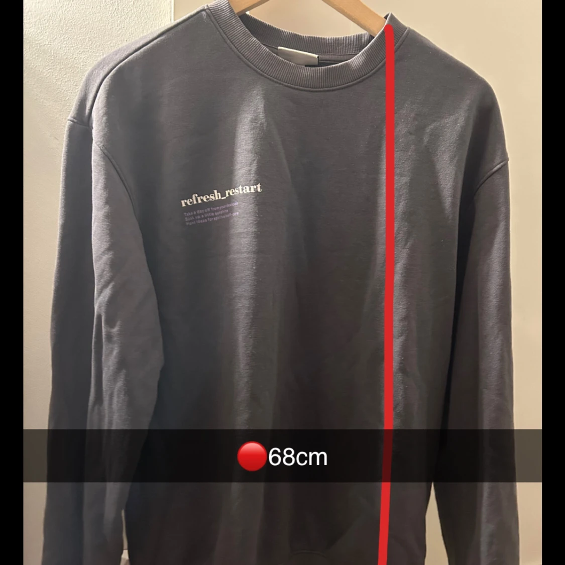 Grå sweatshirt med tryck - 92