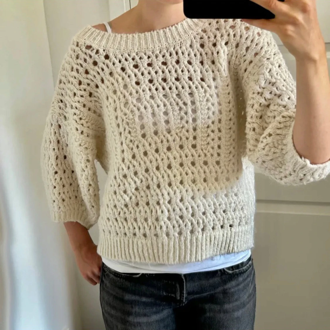 Beige stickad tröja från Zara - 1