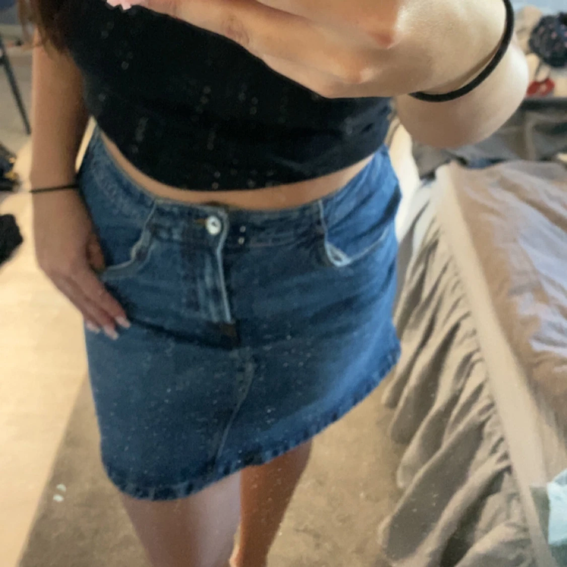 Jeanskjol i blått - 1