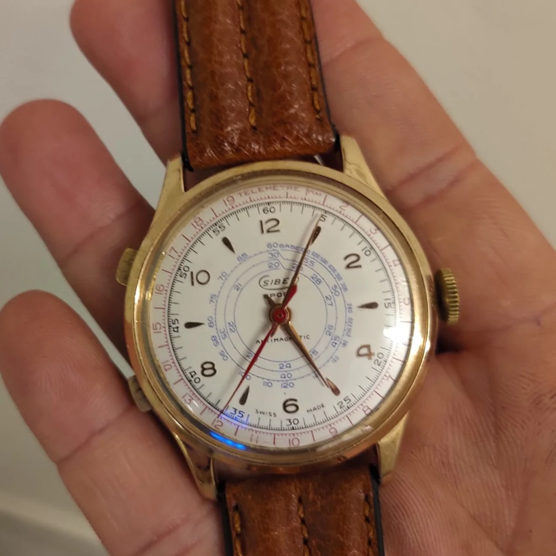 Vintage: chronogstop 38mm mekanisk år 1970 - 91