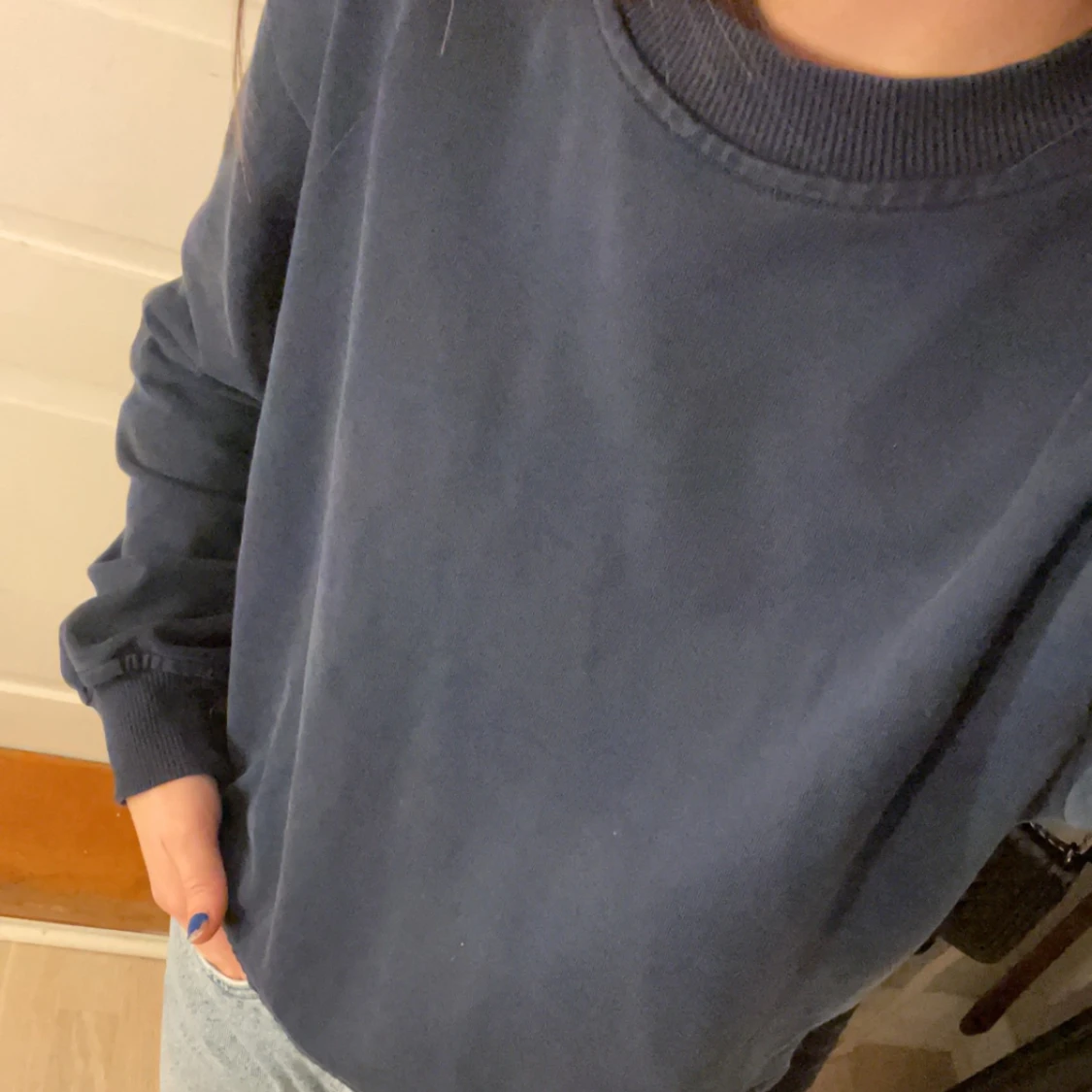 Blå sweatshirt  - 91