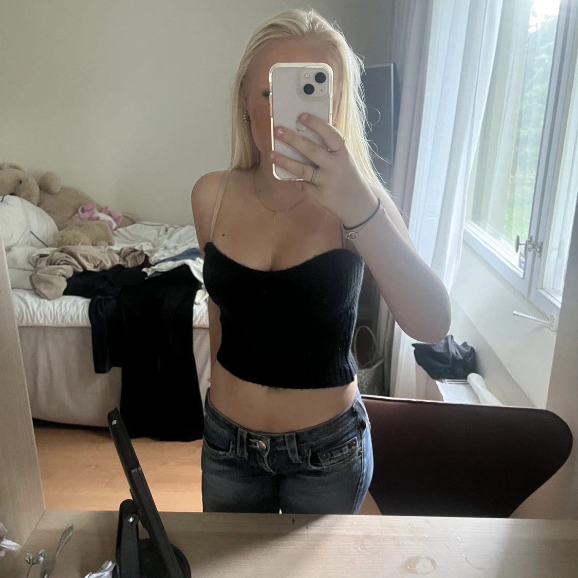 svart linne med kofta - 90